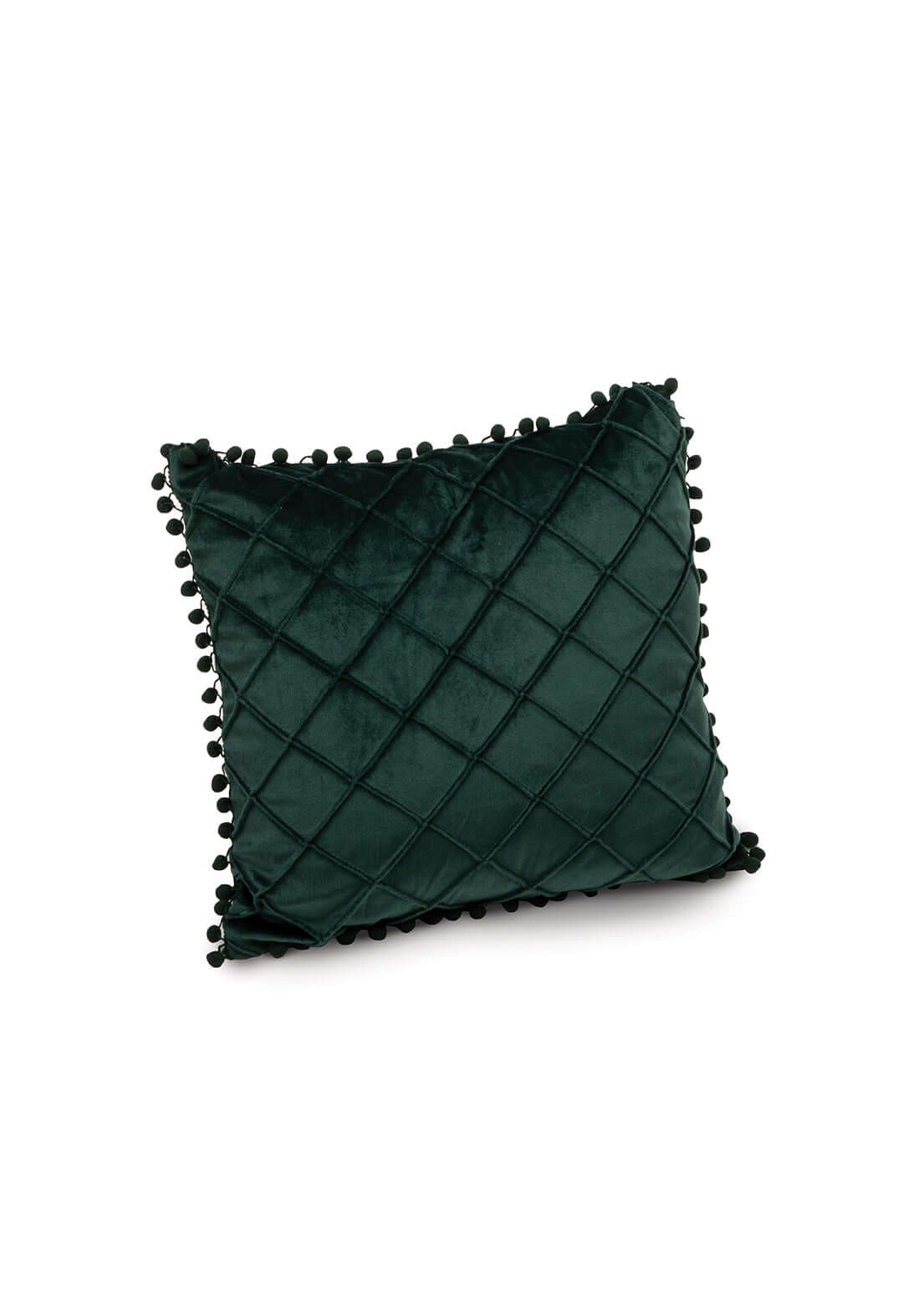 Green Velvet Throw Pillow